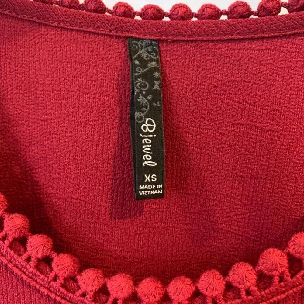 B Jewel Maroon Top - Picture 2 of 4